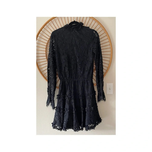 NWT Alexis Catalina Black Lace All Over Mini Choker Dress Small - Picture 2 of 8